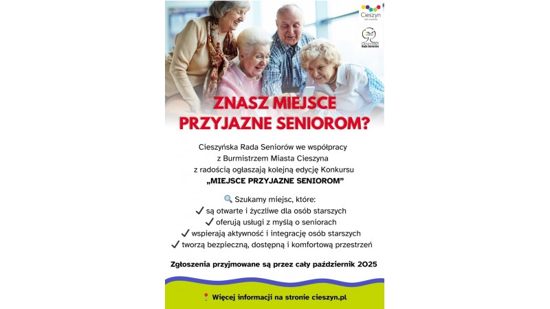 plakat Miejsce Przyjazne Seniorom 